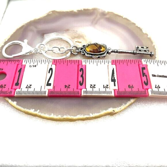 Genuine Amber Key Purse Charm Keychain - NEW! - Picture 5 of 5